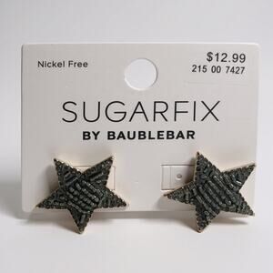Sugarfix by Baublebar Black Sparkling Star Stud Earrings | Nickel-Free